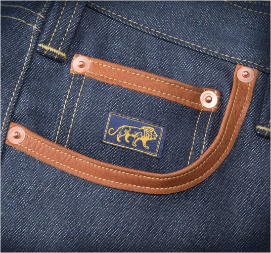 Leather Patch Wrangler Back Pocket Patch Jeans With Leather Patch