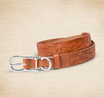 Men's African Scenic Embossed Leather Belt - avedoncolbystore.com